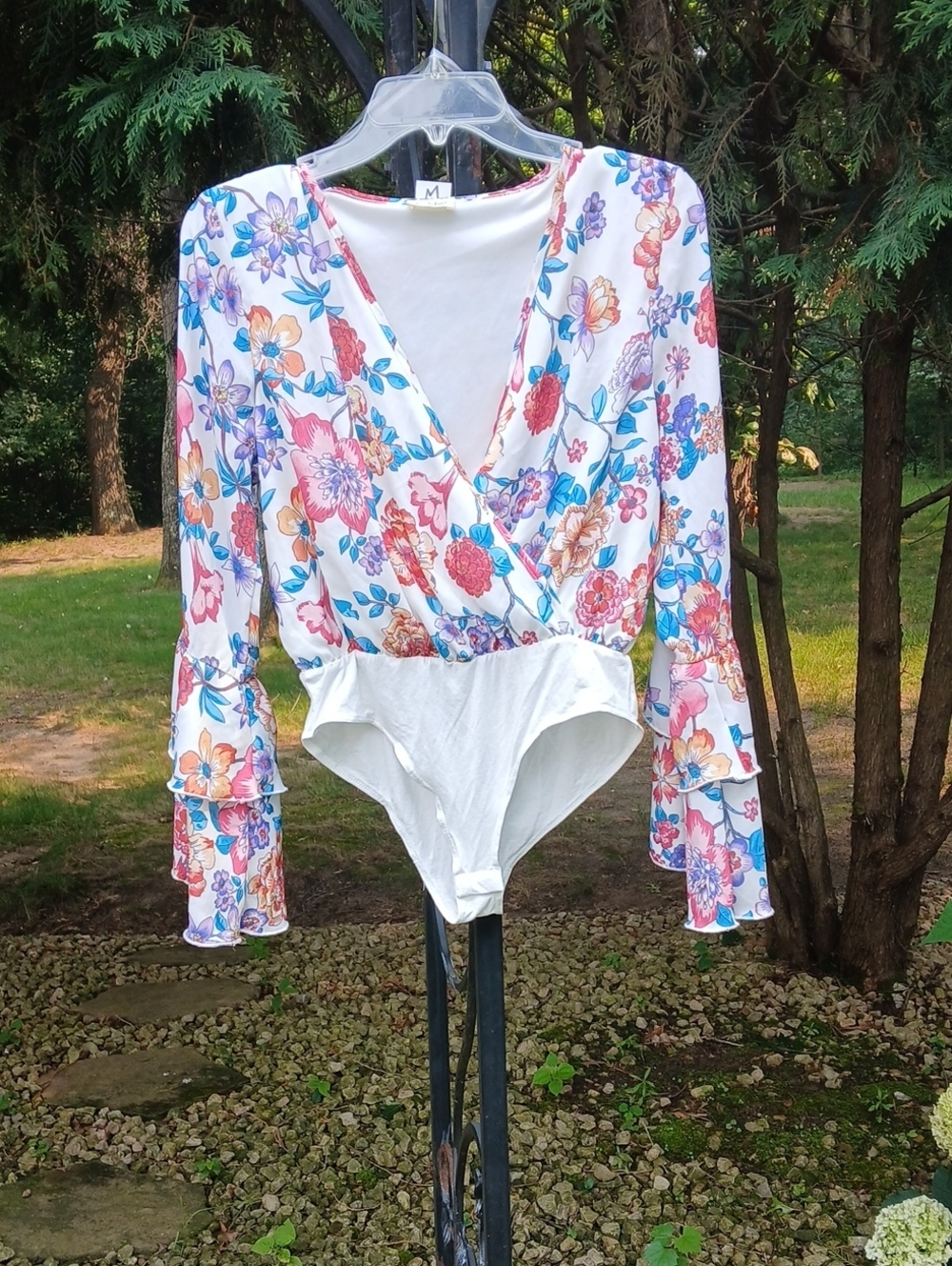 Peach Love Made In CALIFORNIA Bodysuit Sz M